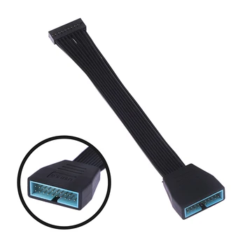 Mici Mini-USB 3.0 19/20 Pin Interne Extensia Header Cablu Adaptor Negru tv cu Cablu Pentru Placa de baza 5.9 inch/15cm