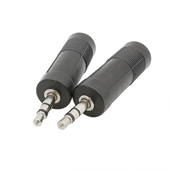 Negru 3.5 mm Plug de sex Masculin la 6,5 mm Femela Jack Audio Stereo Adaptor Conector Converter pentru Microfon, Căști Chitara