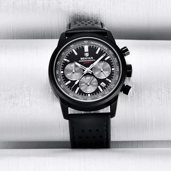 Noi BENYAR Sport Bărbați Cuarț Ceas de mână 41MM Ceas Militar de Top de Brand de Lux, Cronograf rezistent la apa 30M Bărbați Ceas reloj hombre
