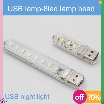 Portabil Mini USB LED Lumină de Carte DC5V Ultra Luminos de Carte de Lectură Lampă de Birou 3leds 8leds Lumini Pentru Putere Banca PC Notebook Laptop