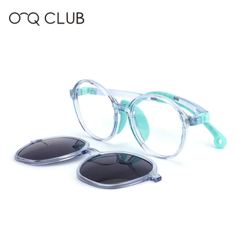O-Q CLUB Copii Magnetic Polarizat Ochelari Optice baza de Prescriptie medicala Copii Rame Ochelari de vedere Clip Pe Flexibil Ochelari de 19978