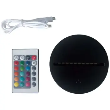 Lampa LED Baze Cablu USB Touch Comutator de Control de la Distanță Lumina de Noapte 3D Led Lampă de Noapte Bază Decor Nunta Accesorii de Iluminat