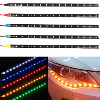 1 x 30CM Banda Flexibila Lumina 15SMD Mașină de Benzi cu LED-uri de Lumină de Lumină Ambientală Impermeabil de Semnalizare Lumina de Zi Lumina Pentru Masina