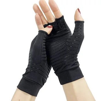 1 Pereche de Compresie Artrita Mănuși pentru Femei, Bărbați Joint Pain Relief Deget și Jumătate Bretele Terapie Încheietura mâinii Suport Anti-alunecare