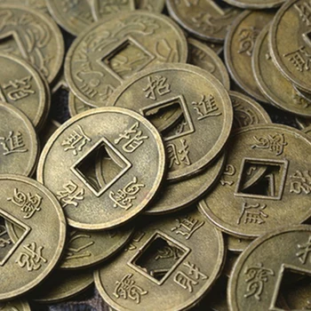 100buc Feng Shui Monede Vechi Chinezesc I Ching Monede Pentru Sănătate, Bogăție Farmec