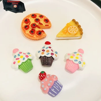1BUC Rășină de Desene animate Drăguț Frigider Magnetice, Autocolant Colorat Minunat Pizza Placinta de Lamaie Prajiturele Crema Magnet de Frigider Jucarie pentru Copii