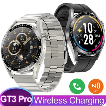 GT3 Pro Inteligent Ceas Barbati pentru Huawei iPhone Încărcare Wireless NFC IP68 Impermeabil Sport Fitness Tracker Tensiunii Arteriale Smartwatch