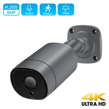 4K 8MP Camera IP Inteligent Piscină Two-way Audio IR Noapte Viziune CCTV Camera Glonț H. 265 4MP POE Supraveghere Video CCTV aparat de Fotografiat