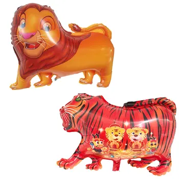 1 BUC Desene animate leu Tigru animal balon folie de Aluminiu baloane petrecere decoratiuni jucărie pentru copii globos