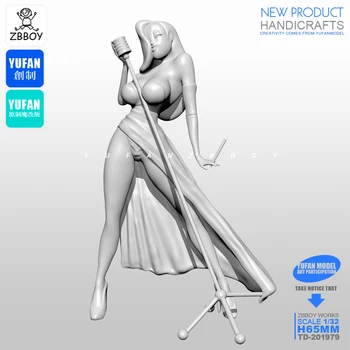 65MM Rășină Figura kituri Moderne cântec de sex feminin rășină soldat auto-asamblate TD-201979