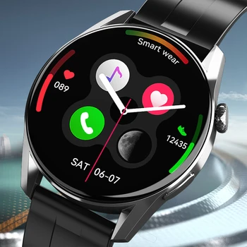 KESHUYOU GT3 Ceas Inteligent Bărbați Rotund Full Touch Screen Bluetooth Apel Sport Fitness Tracker Vreme Pentru Android iOS smartwatch