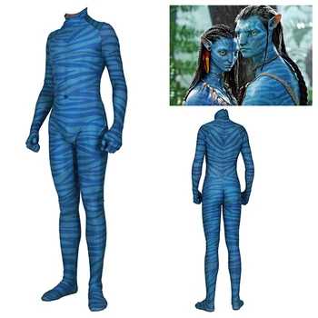 Filmul Avatar 2 Cosplay Jake Sully Și Neytiri Costum De Lycra Spandex Zentai Bodysuit Costum De Costume De Halloween Pentru Adulti Femei Barbati Copii