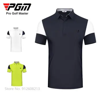 PGM de Vară Sport Topuri Barbati Maneca Scurta Golf Tricou Respirabil Dry Fit T-shirt Man Casual Tricouri Polo Îmbrăcăminte de Fitness Elastic
