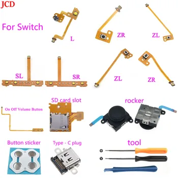 JCD 1 Set De Bucurie-Con de Înlocuire ZL ZR L SL SR Pe Off Butonul de Volum Tasta de Cablu Pentru Comutator NS JoyCon Controller , SD Slot,Instrument