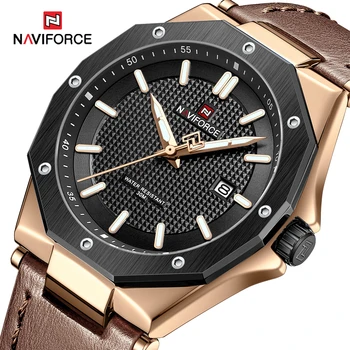 NAVIFORCE Bărbați Ceasuri Analogice Top Brand de Lux Militare Cuarț Ceas pentru Bărbați Sport Impermeabil Ceas Masculin din Piele Ceas