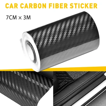 3M 5D Fibra de Carbon, Praguri Usi Autocolante rezistente la Uzură rezistent la apa caroserie Folie de protecție Pentru BMW E46 E39 E90 F10 E87 E36 E30