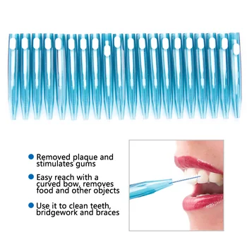 20buc Interdentare Albi Perie de dinti, folosirea atei dentare Cap Scobitoare Îngrijire Orală Curat Lucrare Bretele Scos Placa Stimuleaza Gingiile