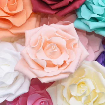 10cm Artificiale de Trandafir cu Flori Mari de Spuma PE Rose Capul Flori Decorative Decor Nunta Accesorii Mireasa DIY Meșteșug Cutie de Cadou Coronita