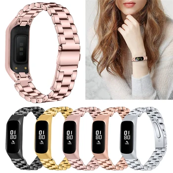 Moda de lux Watchbands pentru Samsung Galaxy Fit-e SM-R375 Brățară Inteligent Bărbați Femei Înlocuire din Otel Inoxidabil Curea de Ceas Trupa