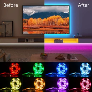 Benzi cu LED-uri 5050 Lumina Bluetooth USB DC5V RGB Lampa Panglică Flexibil Lumini Pentru Decorarea Camerei TV Iluminare cu Diode Bandă Luces Fita