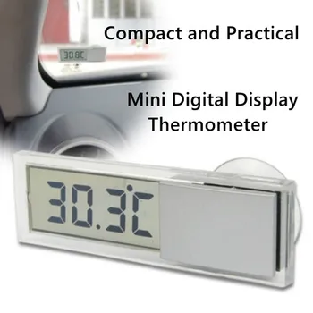 Mini LCD Digital Fraier Termometru Pentru Mașina Automată de Temperatură Metru de Fereastră Interioară în aer liber Termometru Inteligent Tester de Temperatura