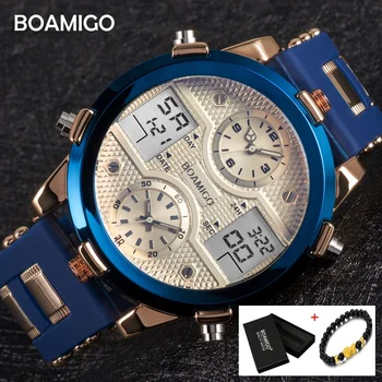 BOAMIGO Militare Bărbați Cuarț Ceas LED Digital Mens Ceasuri de Lux de Top de Brand Ceasuri Sport de sex Masculin de Aur Încheietura Ceas pentru Bărbați 2019