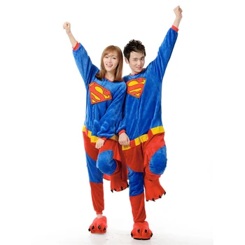 Adulți Femei Bărbați Superhero cape Onesie Pijamale-O singură bucată Pijamale Cosplay Costum pentru Carnaval de Halloween Cuplu Cosplay Salopeta