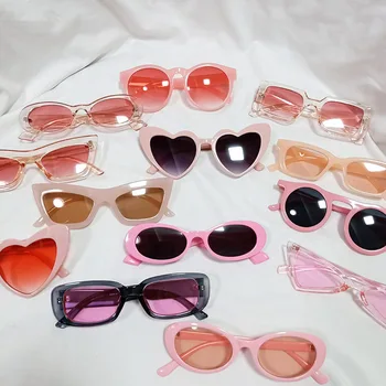 DYTYMJ 2022 Fată Drăguță ochelari de Soare Moda pentru Femei ochelari de Soare Retro Trend Nuante Roz pentru Femei Vrac en-Gros Lentes De Sol Mujer
