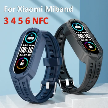 Bratara Mi Band 6 5 4 3 NFC Încheietura Curea Ceas Sport Band Pentru Xiaomi Miband 3 4 5 6 Curele Inteligente Pentru Xiomi Accesorii Ceas