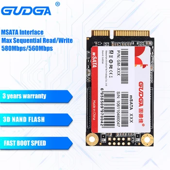 GUDGA MSATA Mini SATA SSD de 500GB de 128GB, 256GB de 1TB, 2TB SATAIII Intern Solid state Hard Disk Mini SATA Pentru ETH laptop