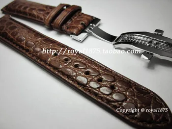 18 19 20 21 22 mm crocodil adevărat curele din piele catarama fluture de Lux de lux lucrate manual Curea curea pentru omul ceas de marcă