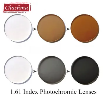 Chashma 1.61 Index Fotocromatică din Sticlă Anti-Reflexie UV, Anti-Scratch Tranziție Gri și Maro Cameleon Lentile pentru Ochi