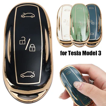 Cheie masina Capac de Protecție pentru Tesla Model 3 de Moda Cheie Decor Caz Impermeabil Protector Geanta Accesorii Auto