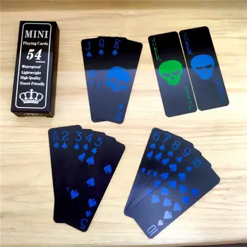 54 Card/pachet Nou model de Baccarat din material Plastic rezistent la Mini Negru de joc Carti de Joc Texas Poker Carti Jocuri carti