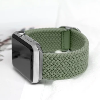Lebanda împletite solo buclă pentru Apple Watch seria ultra 8 7 6 SE 5 4 3 stretchable curea pentru iWatch fire de poliester banda 41 45mm