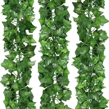12pcs Home Decor Artificial Ivy coroană din Frunze de Plante de Viță de vie Fals Frunze Flori Cățărătoare Iederă Verde Coroană de flori de Nunta Decoratiuni de Gradina