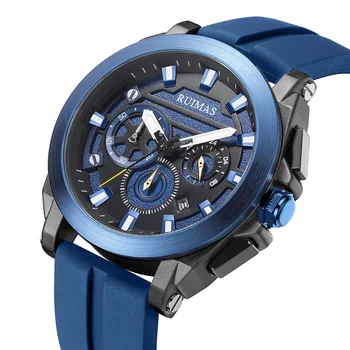 MEGIR Noi RUIMAS Bărbați Albastru Sport Ceasuri de Lux Quartz Cronograf Om Militare Impermeabil Ceas de mână de sex Masculin Relogios 580