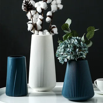 Morandi Plastic Vaza Camera de zi de Decorare Ornamente Moderne Origami Plastic Vaze pentru Aranjamente florale Decor Acasă