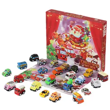 Masini Advent Calendar Jucărie Set De 24 De Zile Numărătoarea Inversă Calendar Trage Înapoi A Vehiculului Mașinile De Jucărie De Crăciun Cadou De Ziua De Nastere Pentru Copii