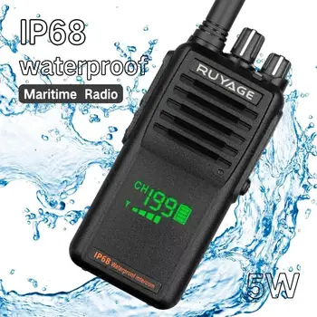 Ruyage T30 VHF Marine Walkie Talkie Profesional rezistent la apa cu Rază Lungă Postul de Radio Amator IP68 Pentru Pescuit, Caiac Doi-Way Radio