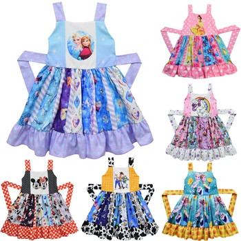 Copii Rochii pentru Fete Frozen Elsa Sirena, Rapunzel Printesa Rochie Minnie Mouse Unicorn Dress Toddler Fete Costume de Halloween