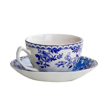 Nordic Portelan Cana de Cafea Set Ceramica Reuseable Britanic Creativ Ceașcă de Ceai și Farfurie Royal Taza Madera Acasă Drinkware AB50BZ