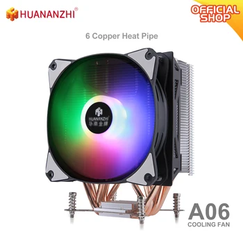HUANANZHI A06 6 de Căldură din Cupru Țeavă LED-Cooler CPU Racire Ventilator Radiator Quiet SINGLE Fan Cooler Radiator