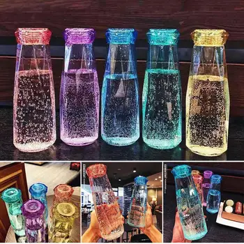 Cristal Ceașcă de Sticlă Cu Capac de Sticlă de Sticlă de Apă Creative Romb Ceașcă de Sticlă Diamant Orbitor Cadou Sticla Cesti cupluri cani Drinkware