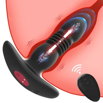 Telescopic Vibratoare, Butt Plug Wireless de la Distanță Anal Vibrator Adult Jucarii Sexuale pentru Barbati Femei Cururi Analsex Penis artificial sex Masculin, Prostata pentru Masaj