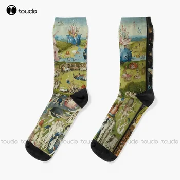 Grădina Plăcerilor Pământești - Hieronymus Bosch Șosete Șosete Colorate Personalizate Personalizate Unisex Adulti Tineri Tineri Ciorapi