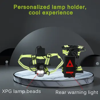 Sport în aer liber Lumini de Jogging Piept Lampa LED USB de Încărcare de Noapte de Funcționare Lanterna de Siguranță cu Bicicleta Lanterna Lumina de Avertizare