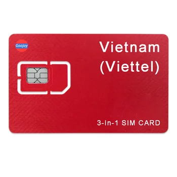 Vietnam Viettel cartele Sim Preplătite pentru Nha Trang Da Nang Phu Quoc Island Hanoi,4G nelimitat Internet Vietnam Turistice sim Card de Date