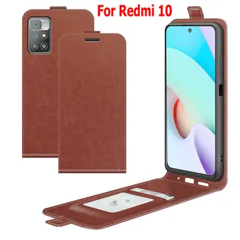 Redmi 10 Redmi10 Flip Vertical Piele Caz Acoperire Completă pentru Xiaomi Redmi 10 9 8 7 7A 8A 9T 9A 9C K30 K40 Pro Antișoc Saci de CARTE