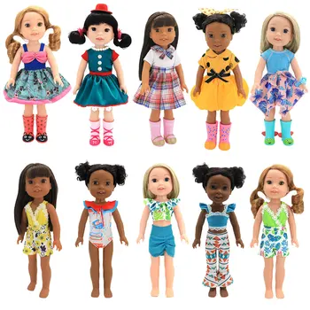 2022 Nou Rochie se Potrivesc Pentru 36cm American Girl Doll 14 Inch 36cm Wellie Binevoitori Papusa Haine , Pantofi nu sunt incluse.